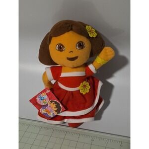 New Nanco Dora The Explorer Nickelodeon 8" Plush Dora wearing ethnic dress NWT‎